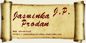 Jasminka Prodan vizit kartica